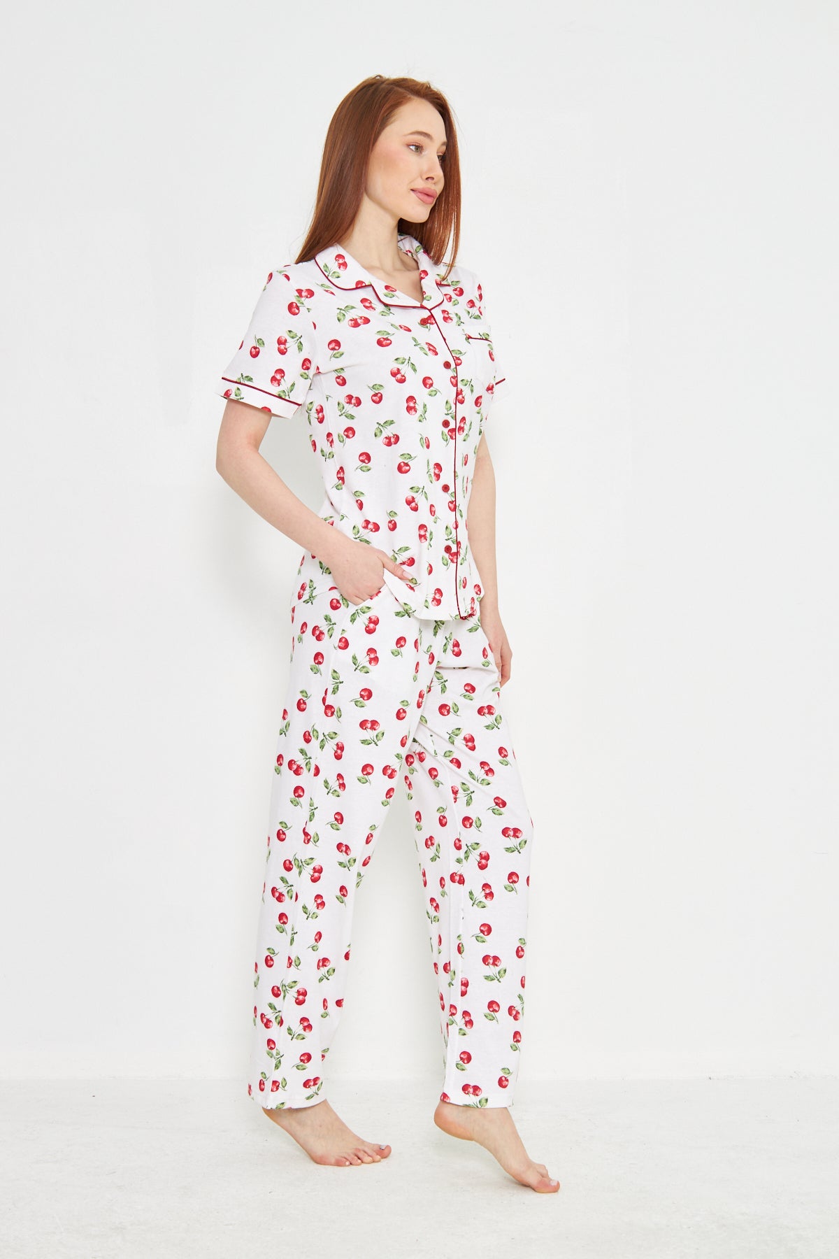 Nightwear - Front Open - Cherry Bliss